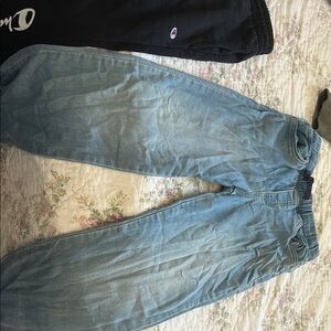 Relaxed Fit Blue Jeans with Vintage Look